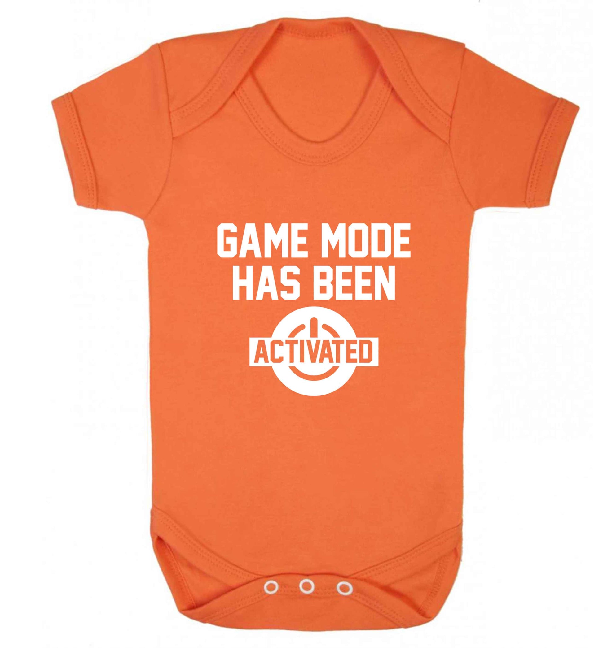 Game mode has been activated baby vest orange 18-24 months