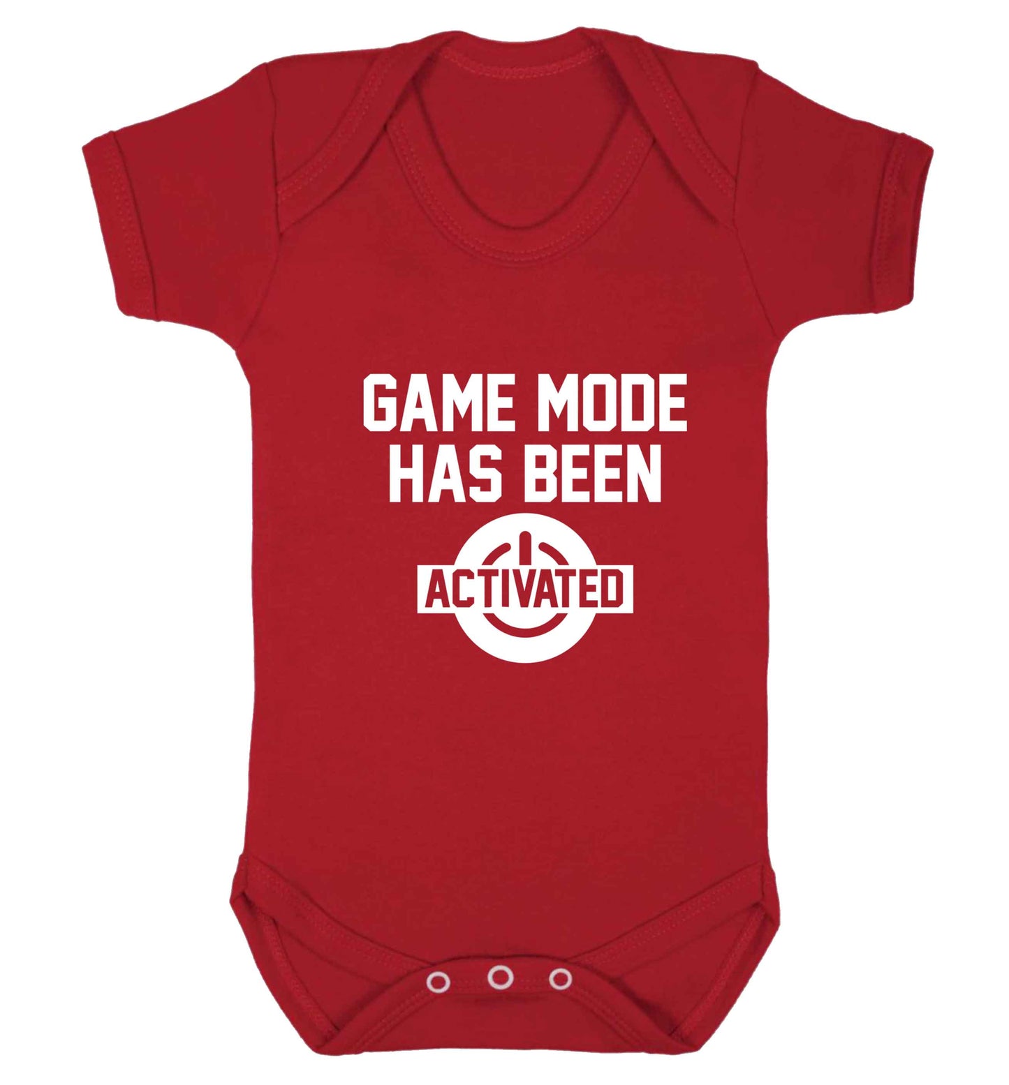 Game mode has been activated baby vest red 18-24 months
