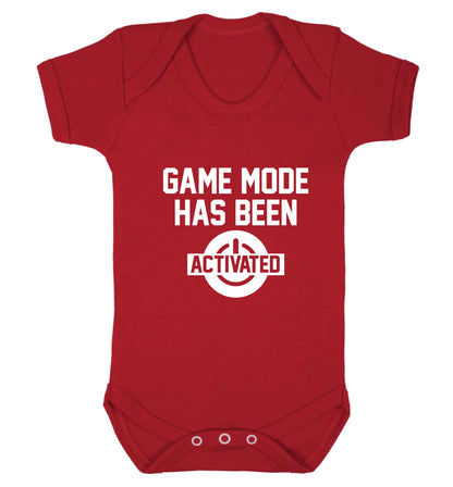 Game mode has been activated baby vest red 18-24 months