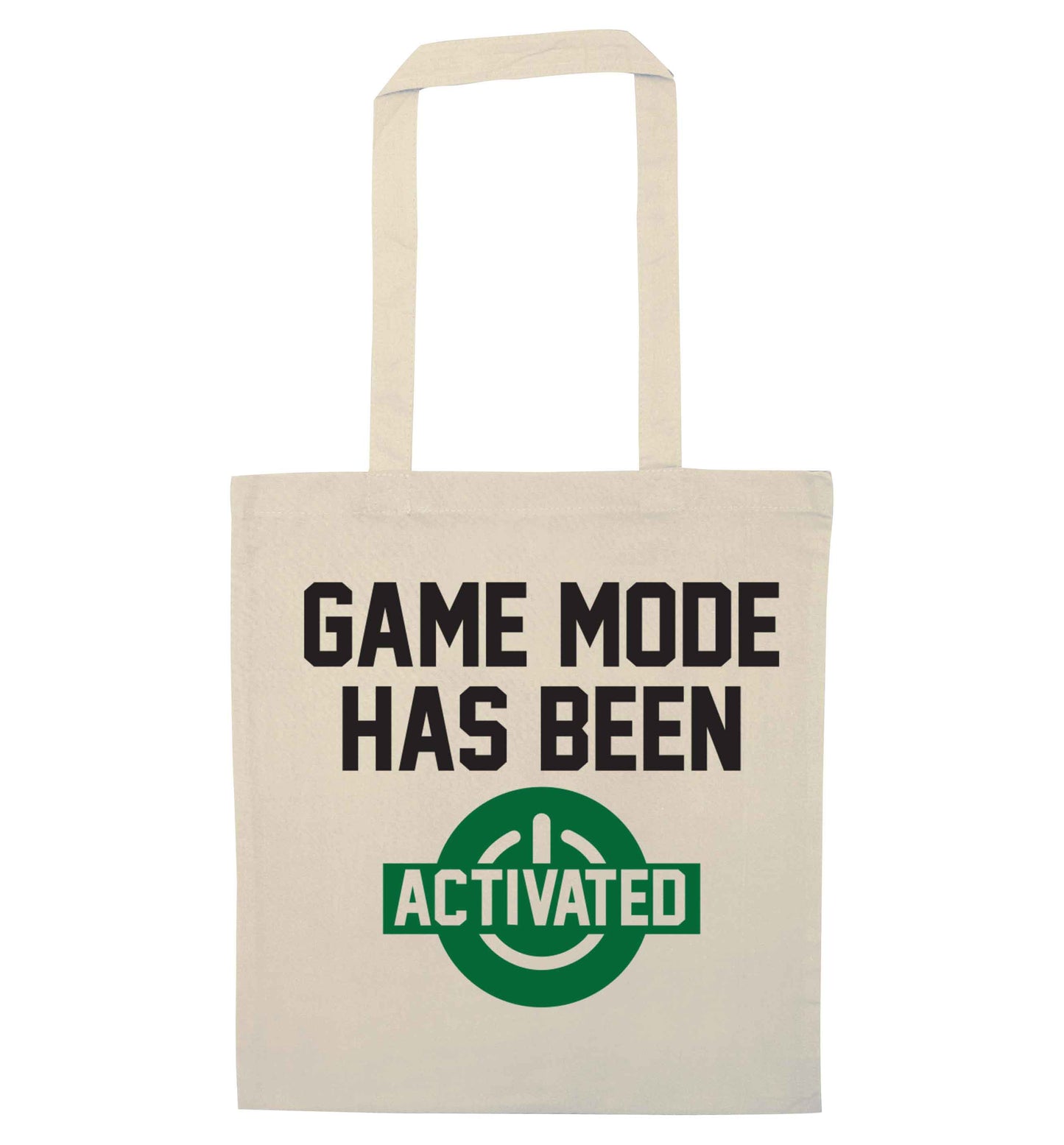 Game mode has been activated natural tote bag