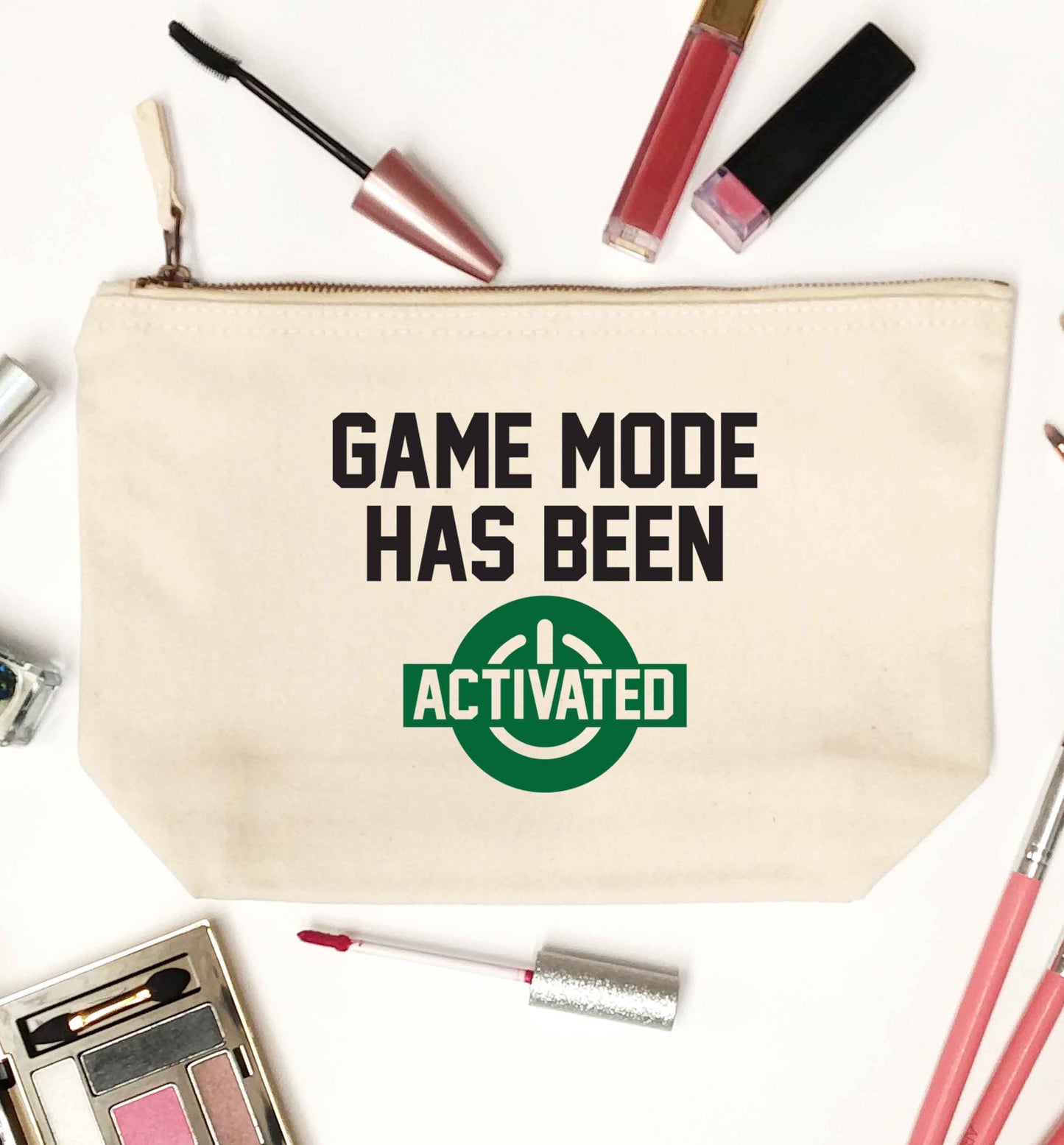 Game mode has been activated natural makeup bag