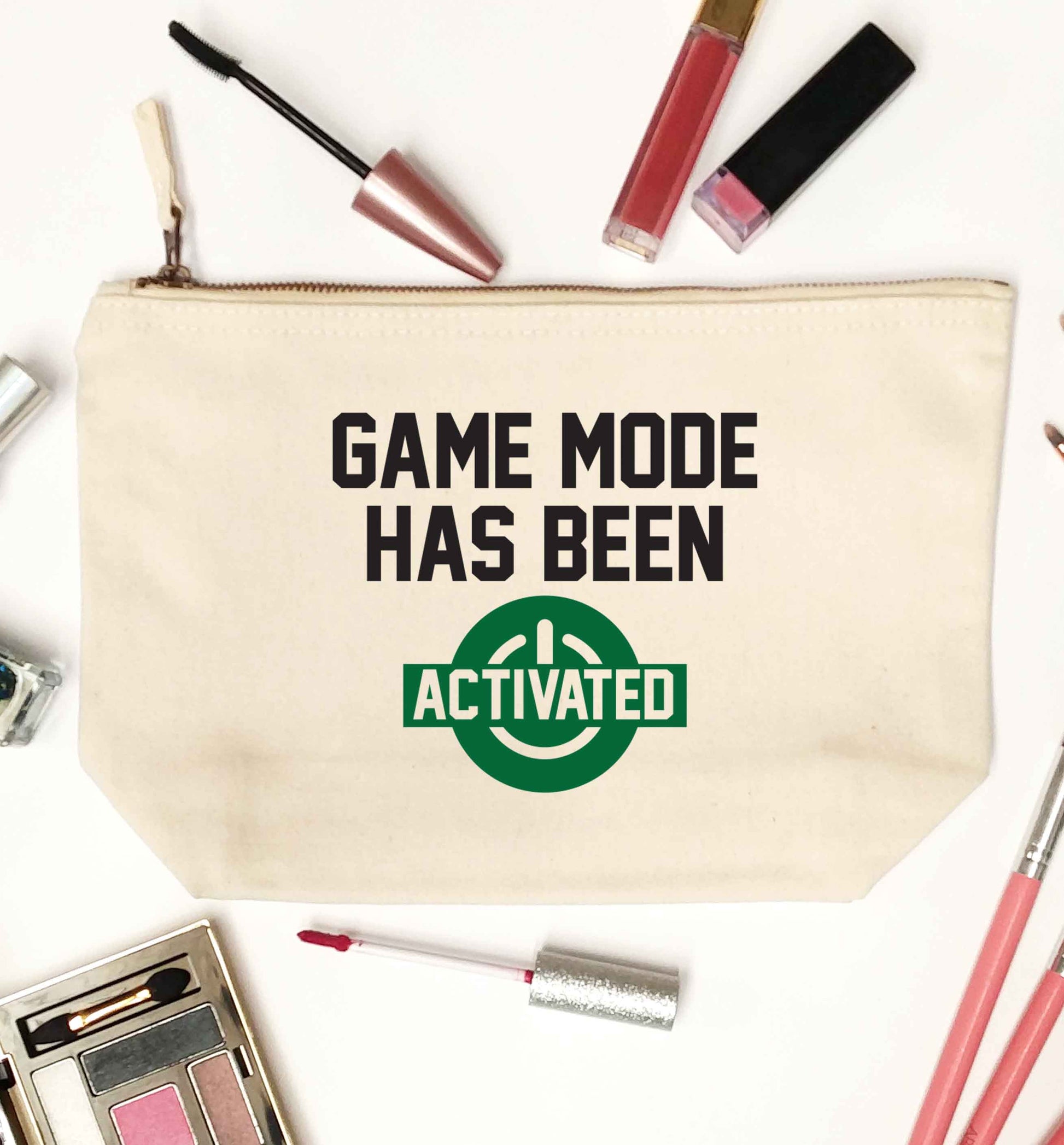 Game mode has been activated natural makeup bag