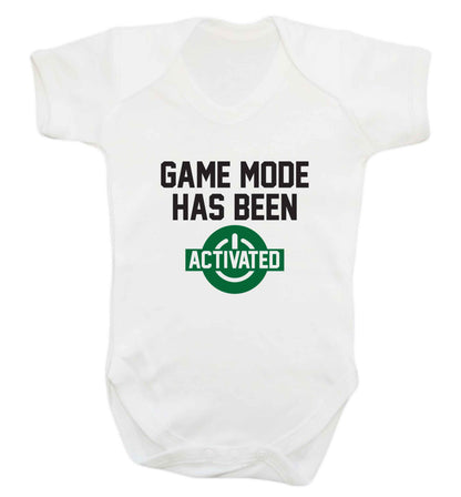 Game mode has been activated baby vest white 18-24 months