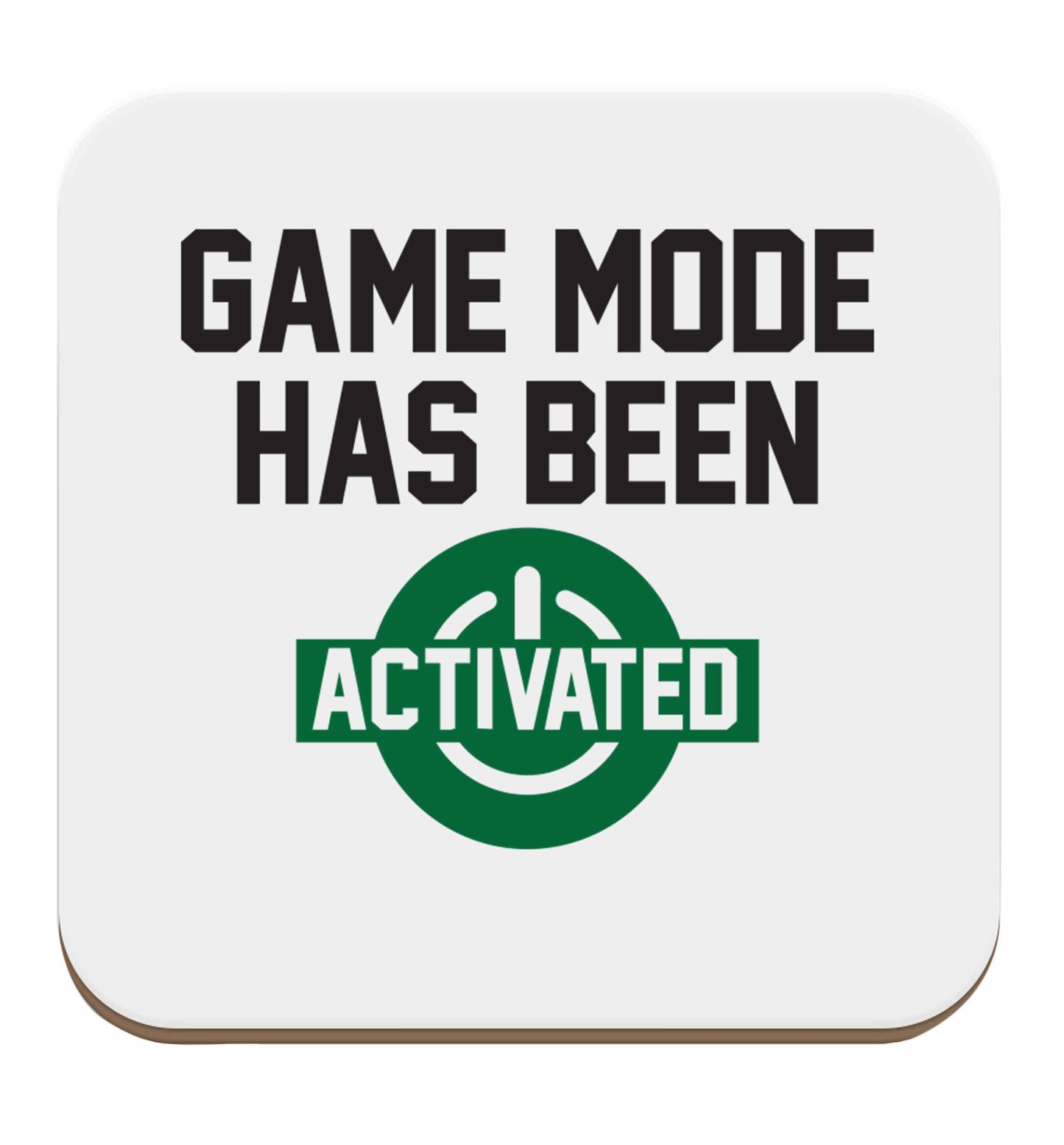Game mode has been activated set of four coasters
