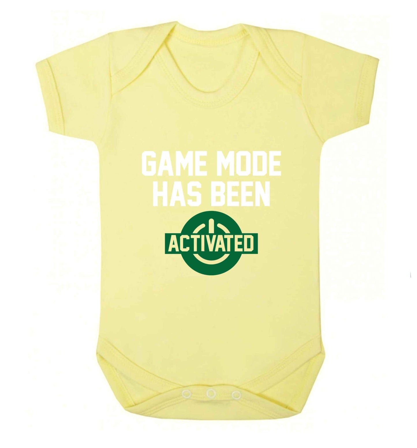 Game mode has been activated baby vest pale yellow 18-24 months
