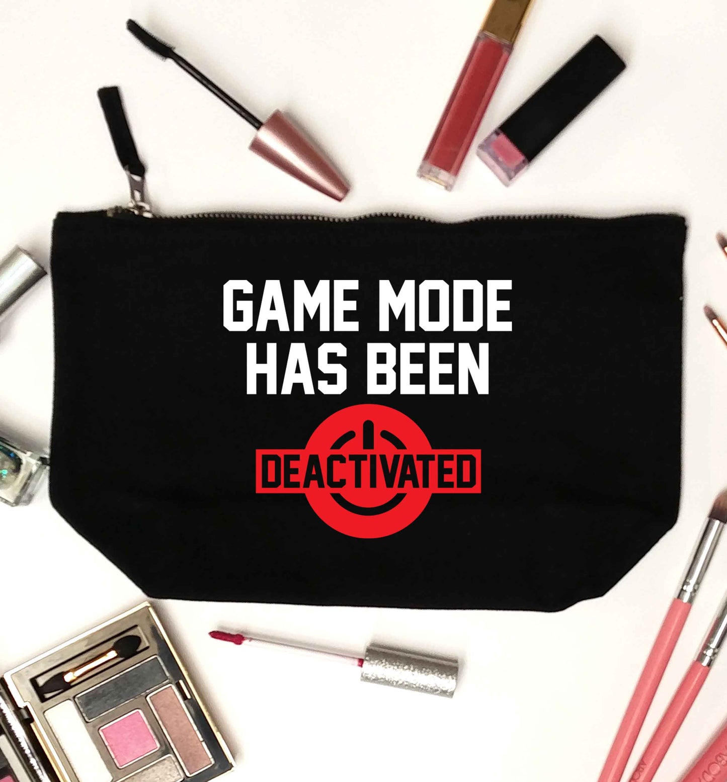 Game Mode Has Been Deactivated black makeup bag