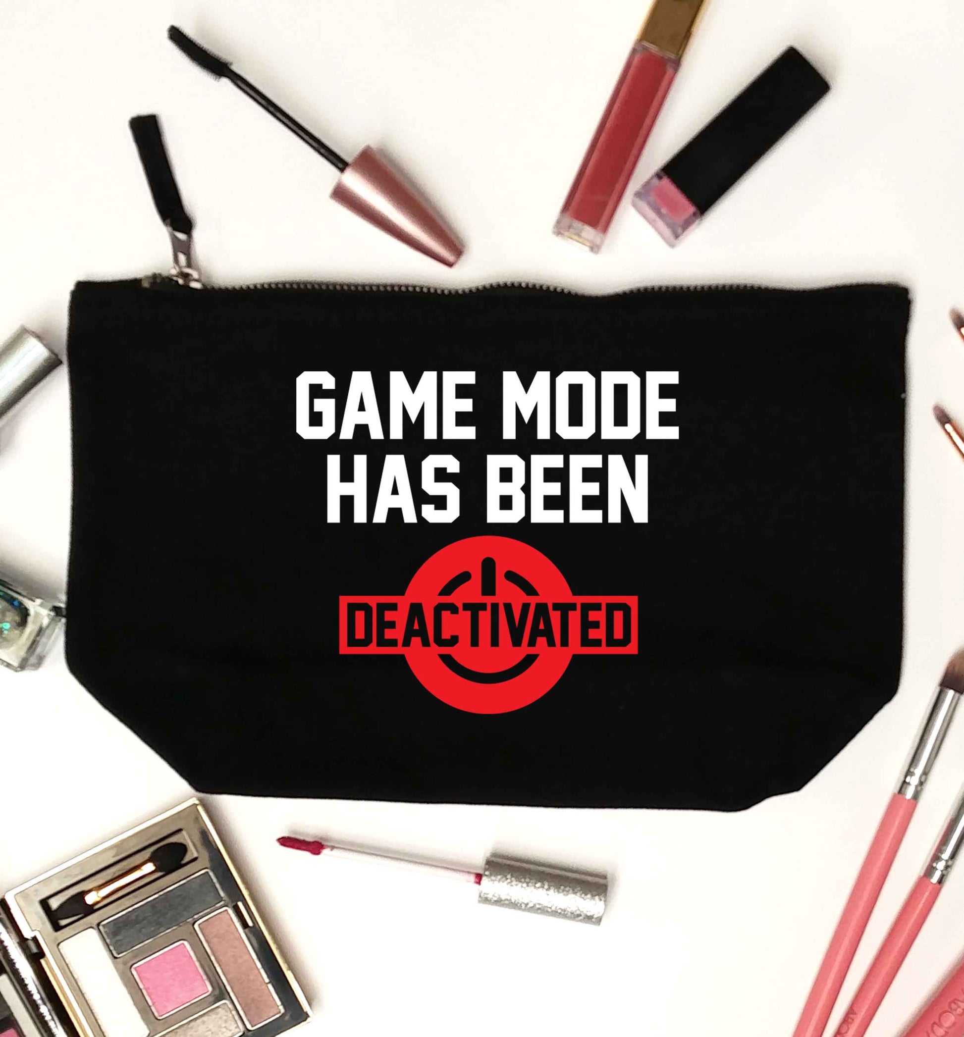 Game Mode Has Been Deactivated black makeup bag