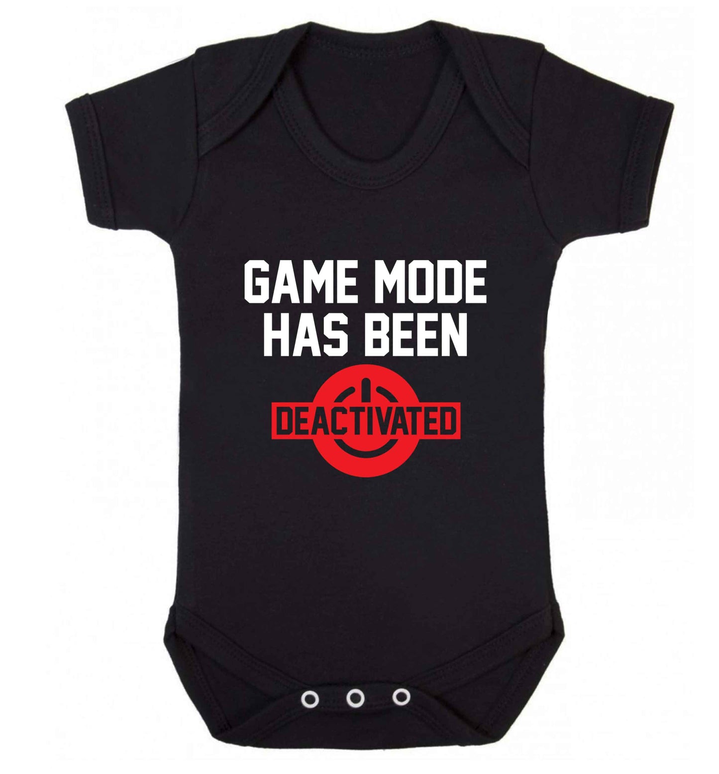 Game Mode Has Been Deactivated baby vest black 18-24 months
