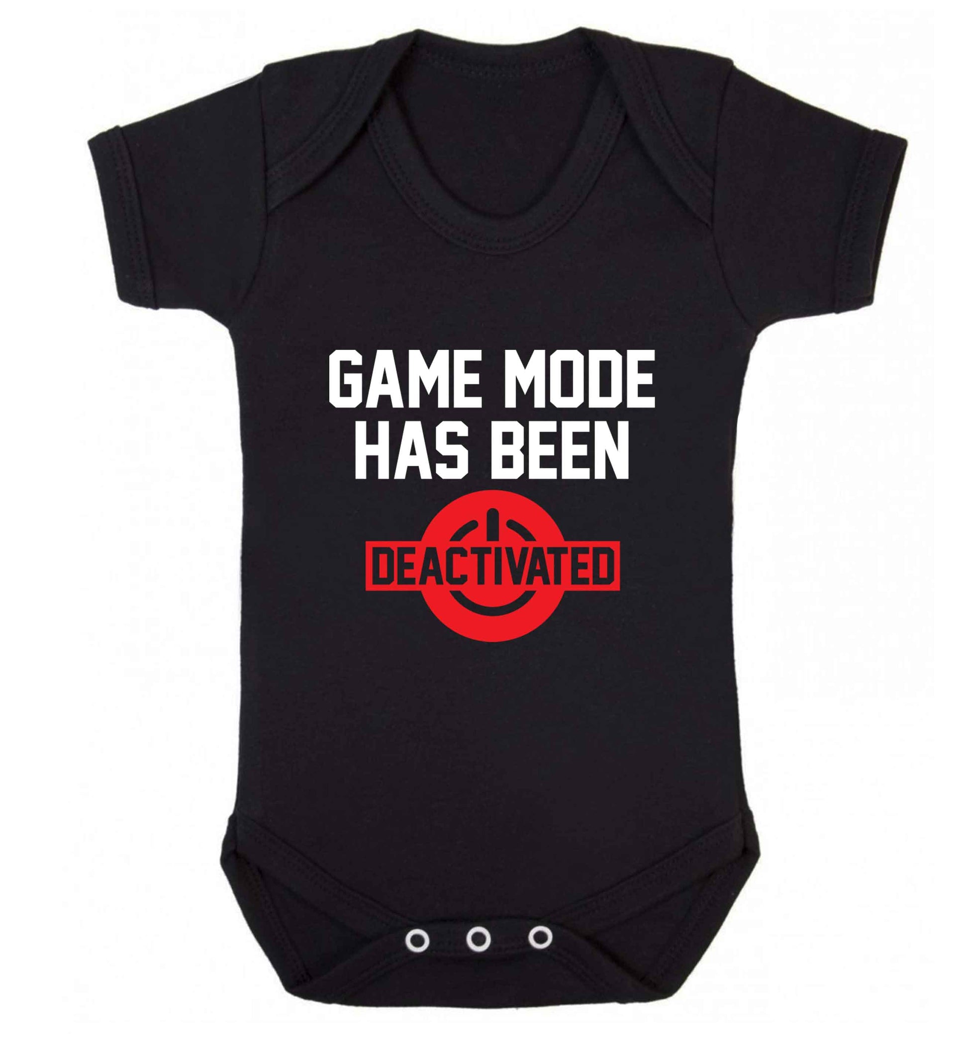 Game Mode Has Been Deactivated baby vest black 18-24 months