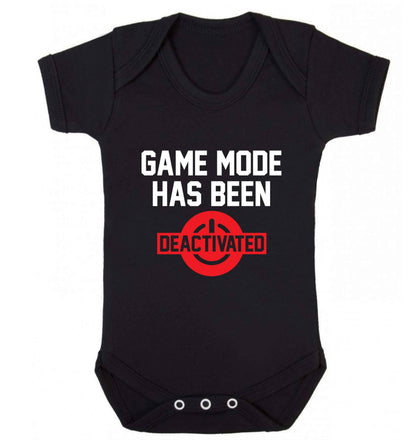 Game Mode Has Been Deactivated baby vest black 18-24 months