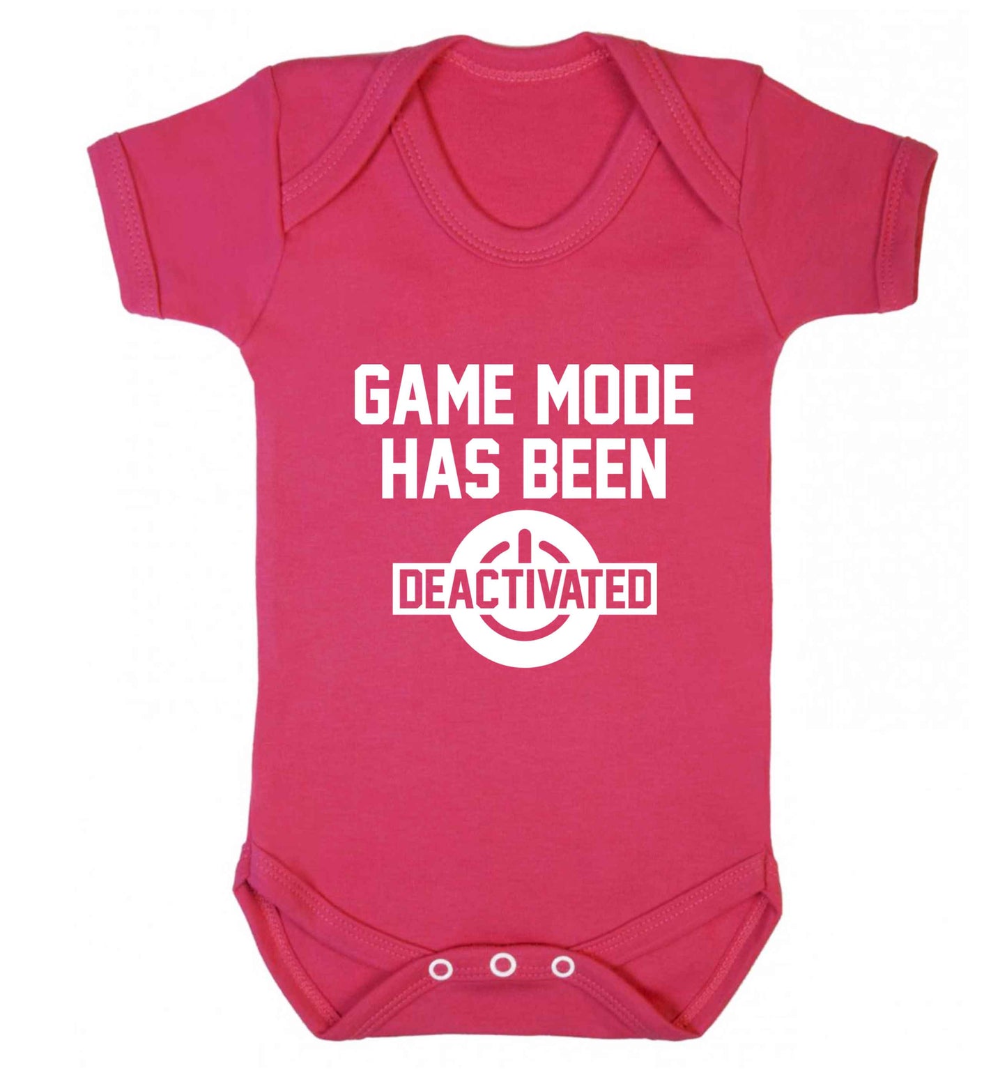 Game Mode Has Been Deactivated baby vest dark pink 18-24 months