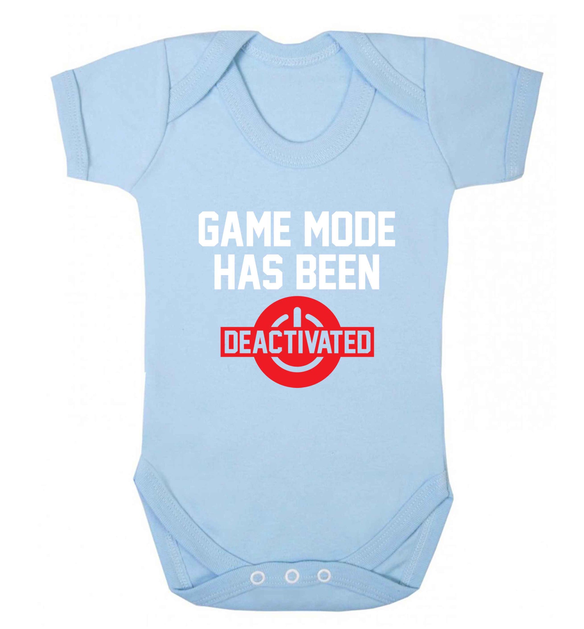 Game Mode Has Been Deactivated baby vest pale blue 18-24 months