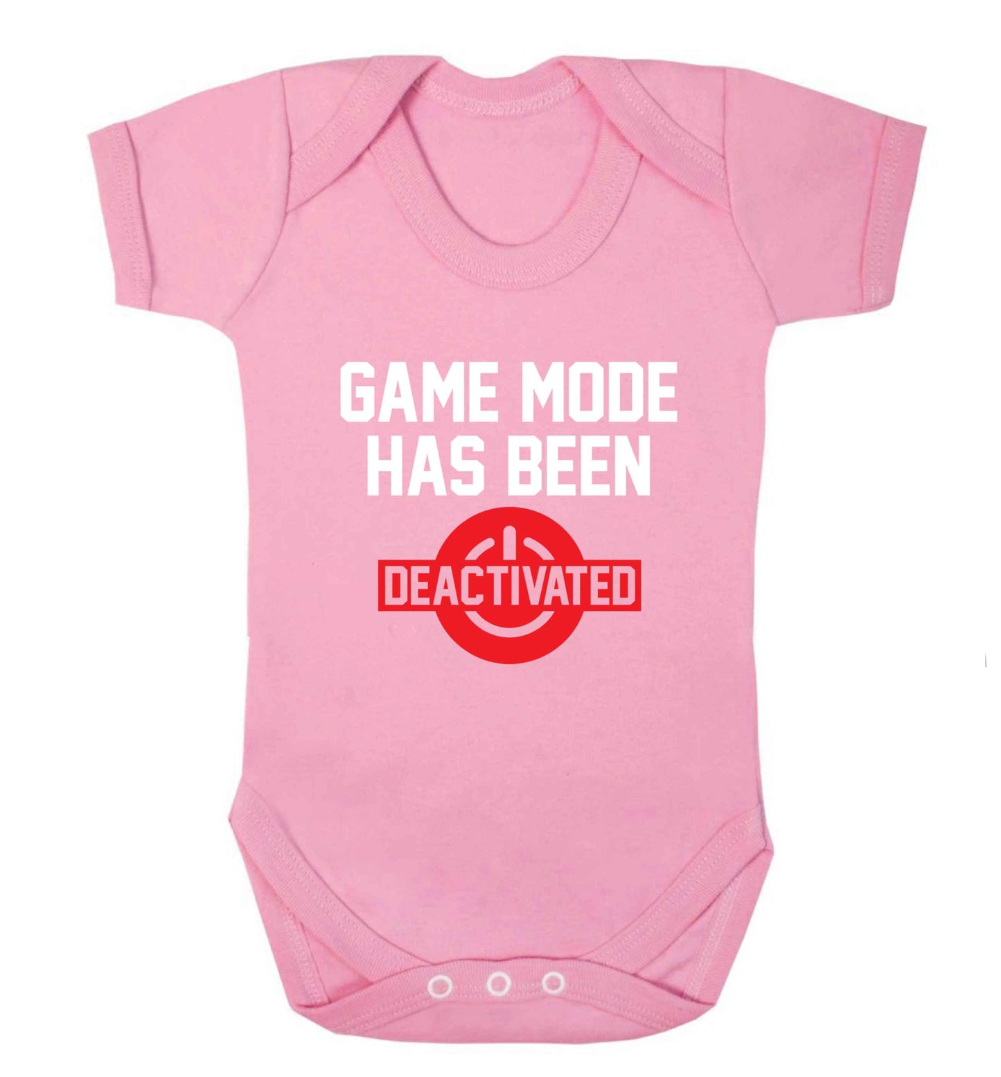 Game Mode Has Been Deactivated baby vest pale pink 18-24 months