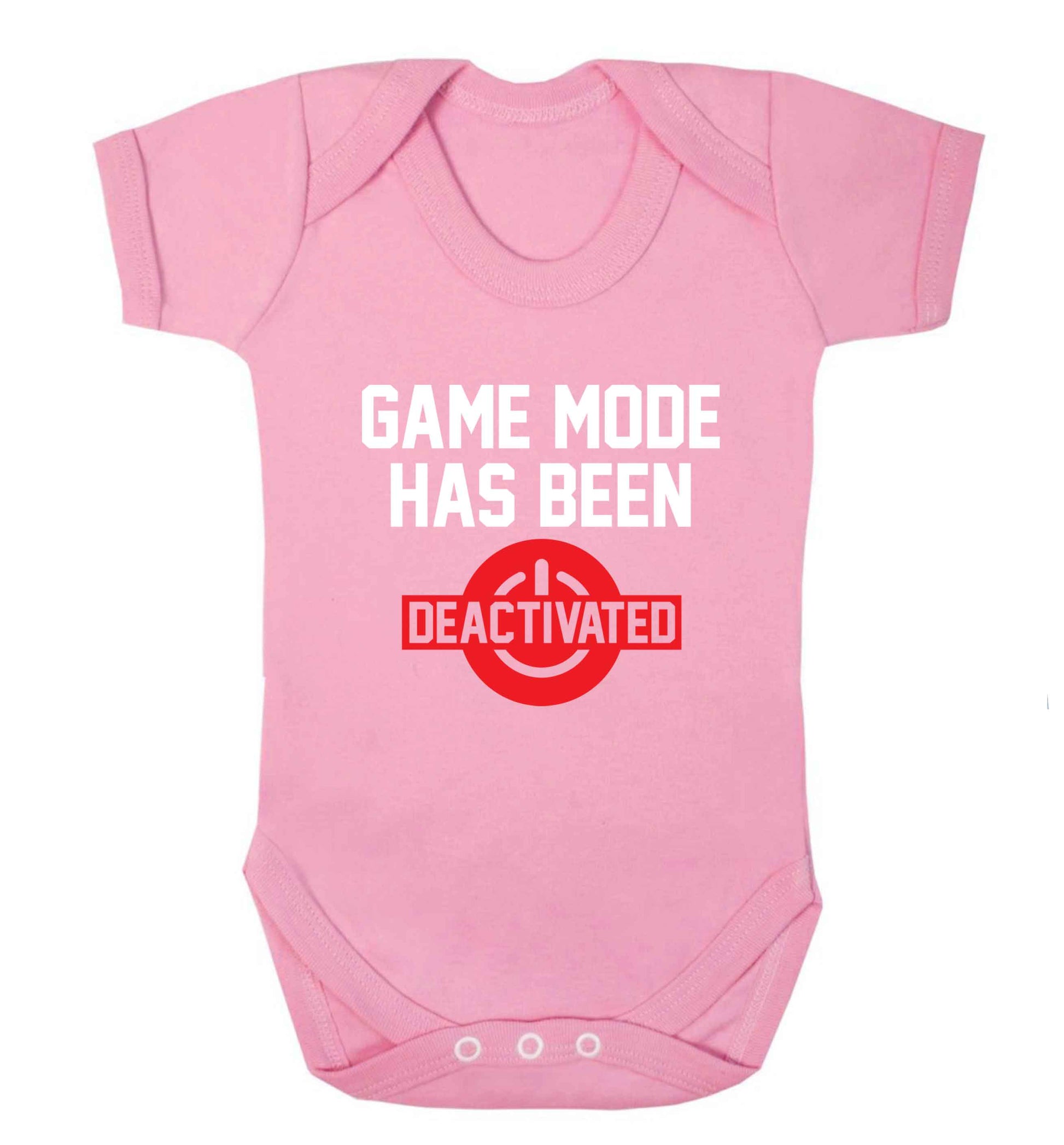 Game Mode Has Been Deactivated baby vest pale pink 18-24 months