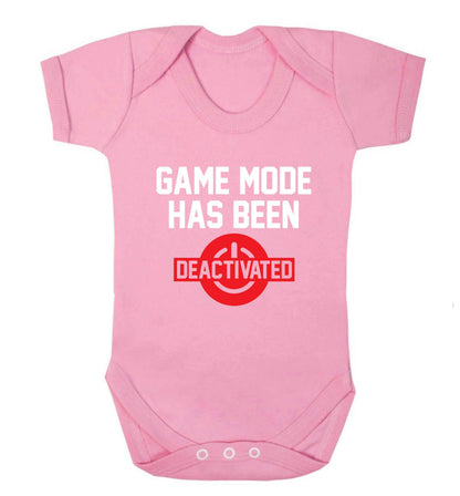 Game Mode Has Been Deactivated baby vest pale pink 18-24 months