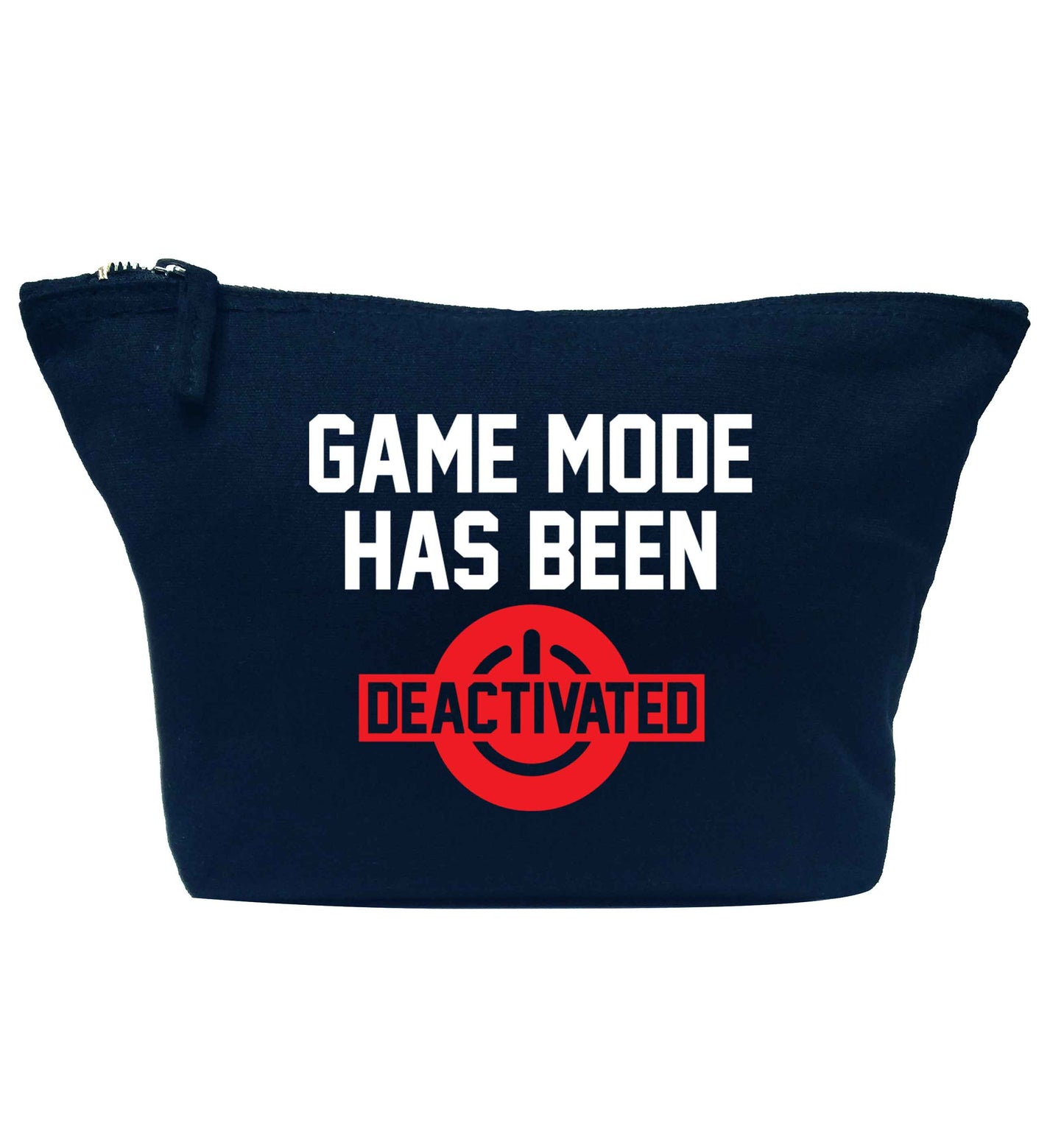 Game Mode Has Been Deactivated navy makeup bag
