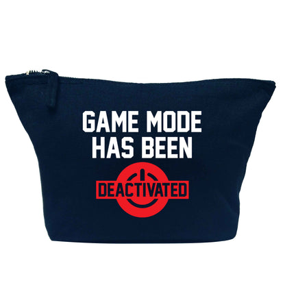 Game Mode Has Been Deactivated navy makeup bag