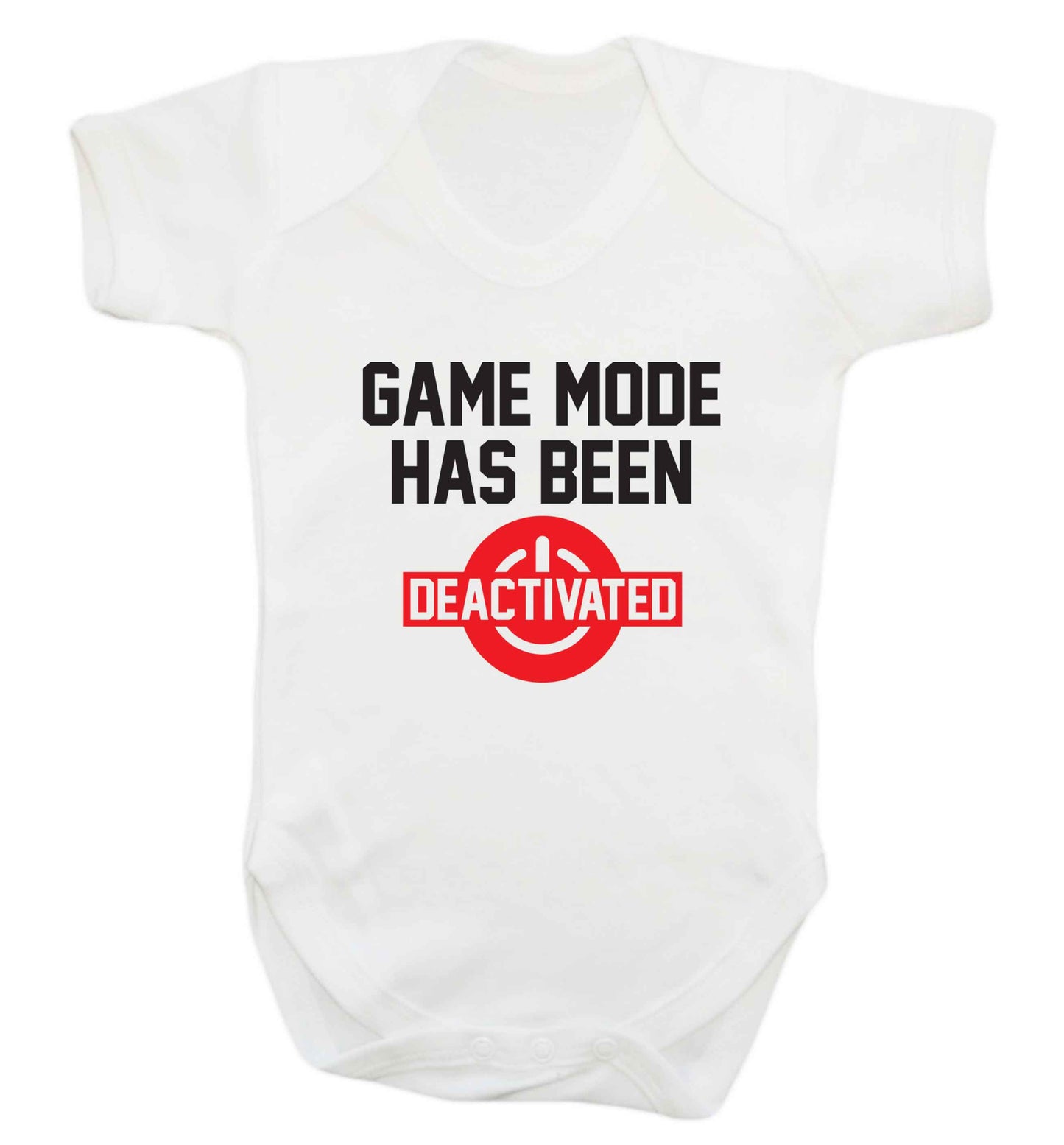 Game Mode Has Been Deactivated baby vest white 18-24 months