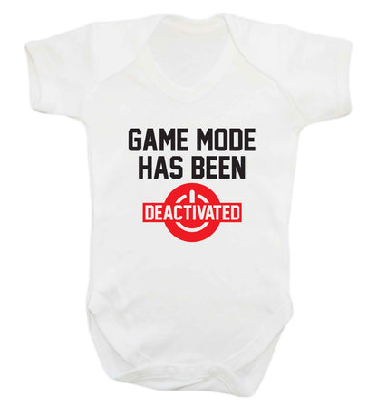 Game Mode Has Been Deactivated baby vest white 18-24 months
