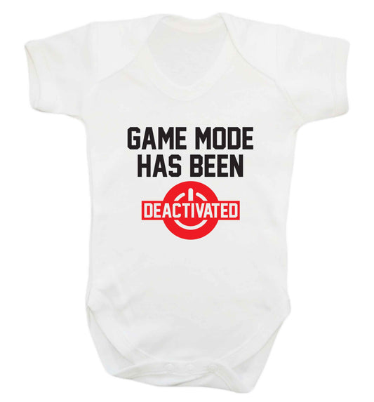 Game Mode Has Been Deactivated baby vest white 18-24 months