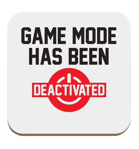 Game Mode Has Been Deactivated set of four coasters