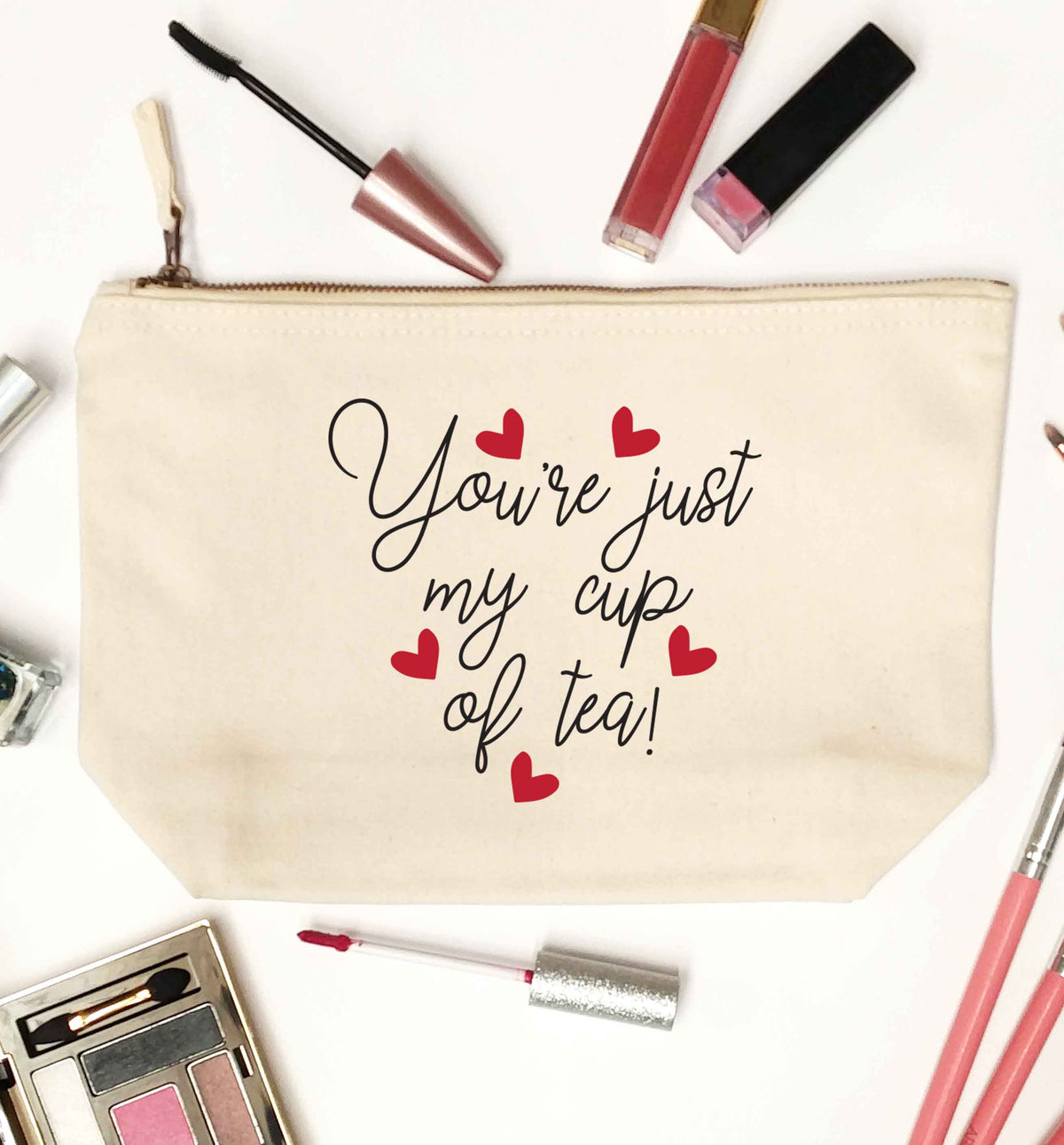 You're just my cup of tea natural makeup bag