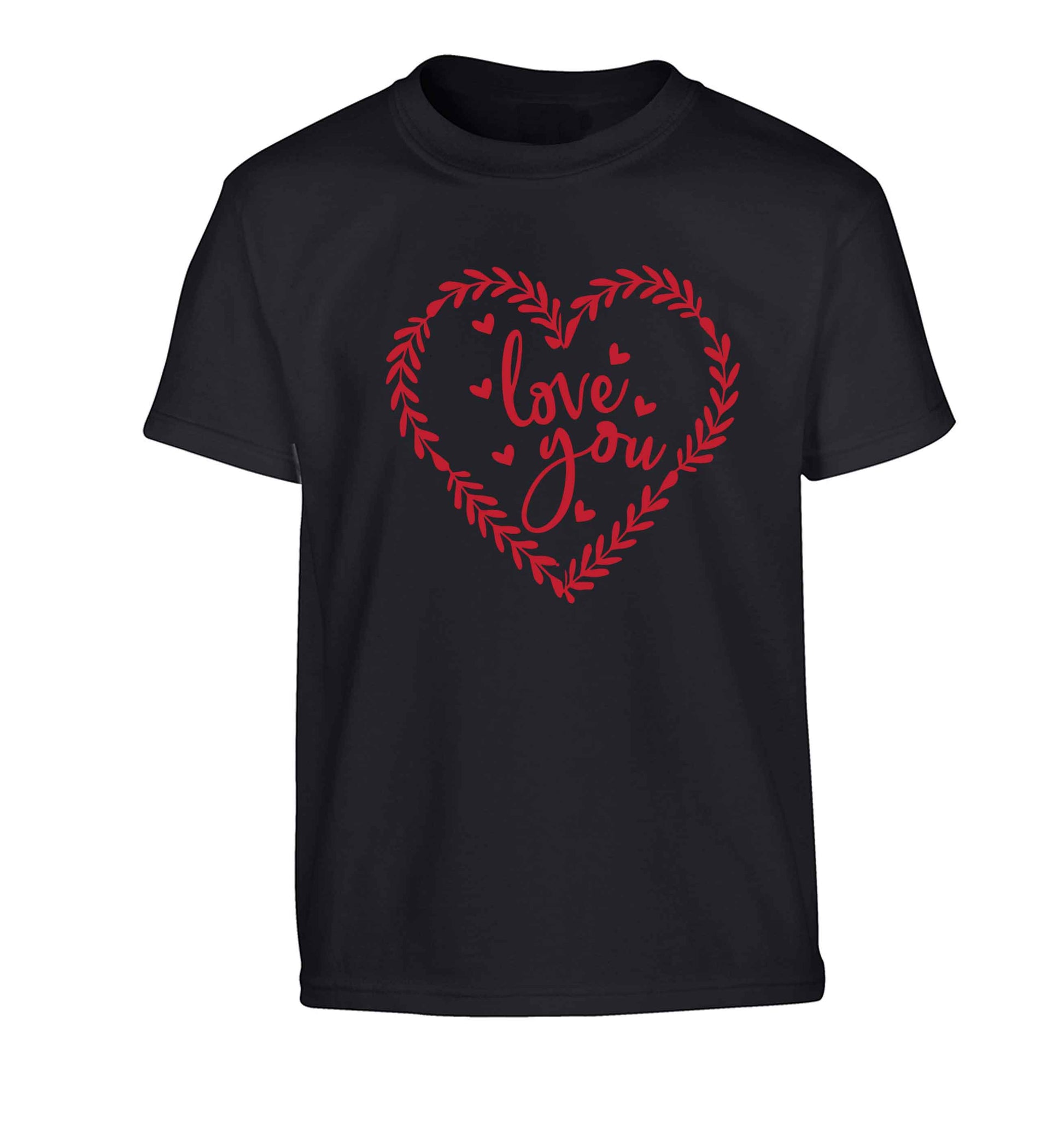 Love you Children's black Tshirt 12-13 Years