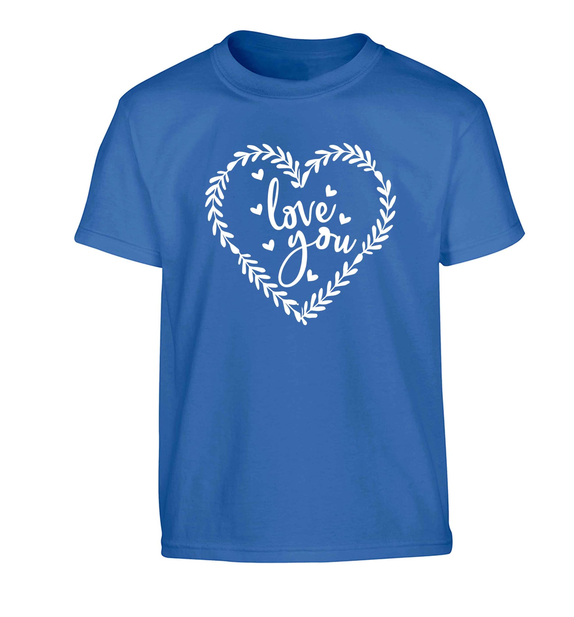 Love you Children's blue Tshirt 12-13 Years