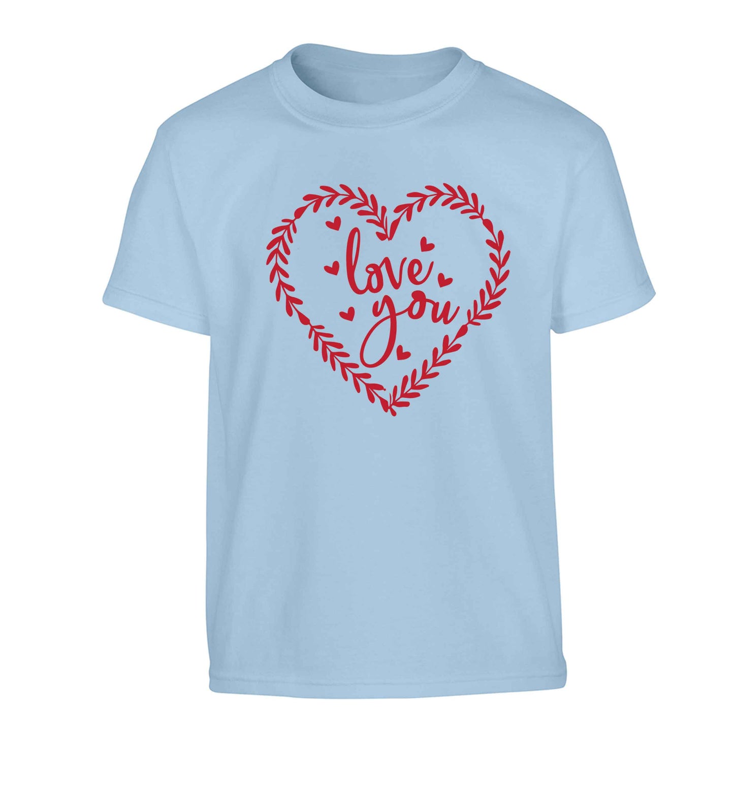 Love you Children's light blue Tshirt 12-13 Years