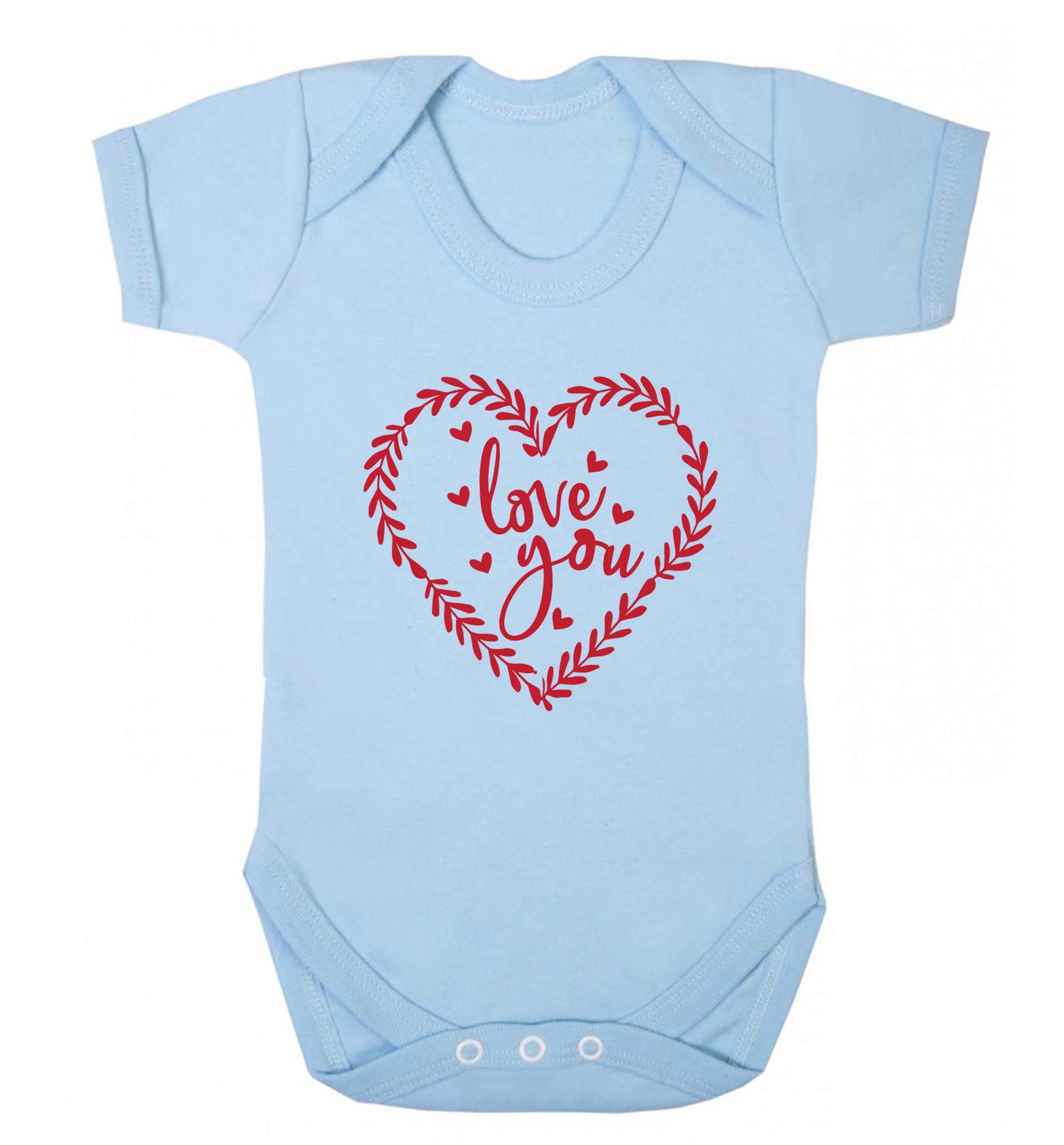 Love you baby vest pale blue 18-24 months