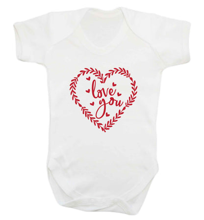 Love you baby vest white 18-24 months