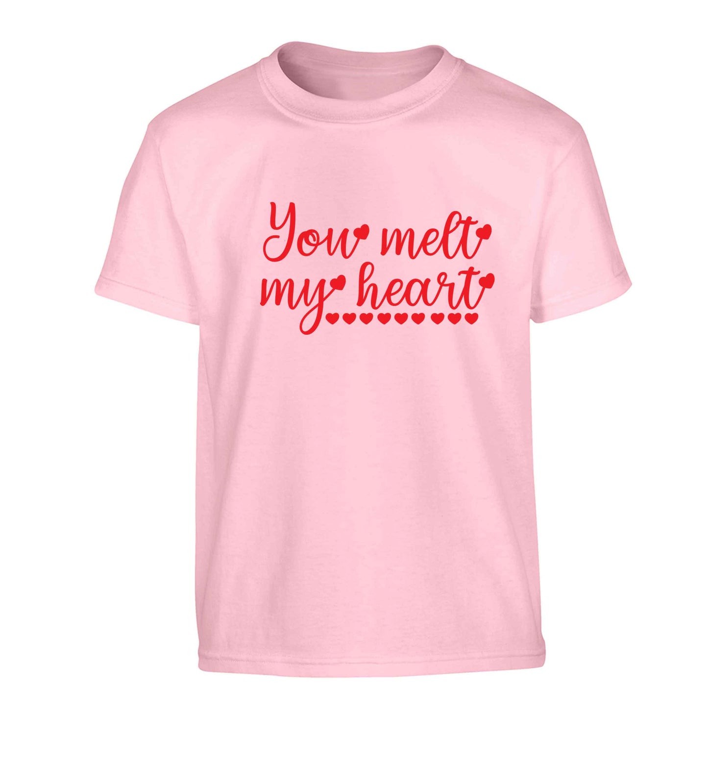 You melt my heart Children's light pink Tshirt 12-13 Years