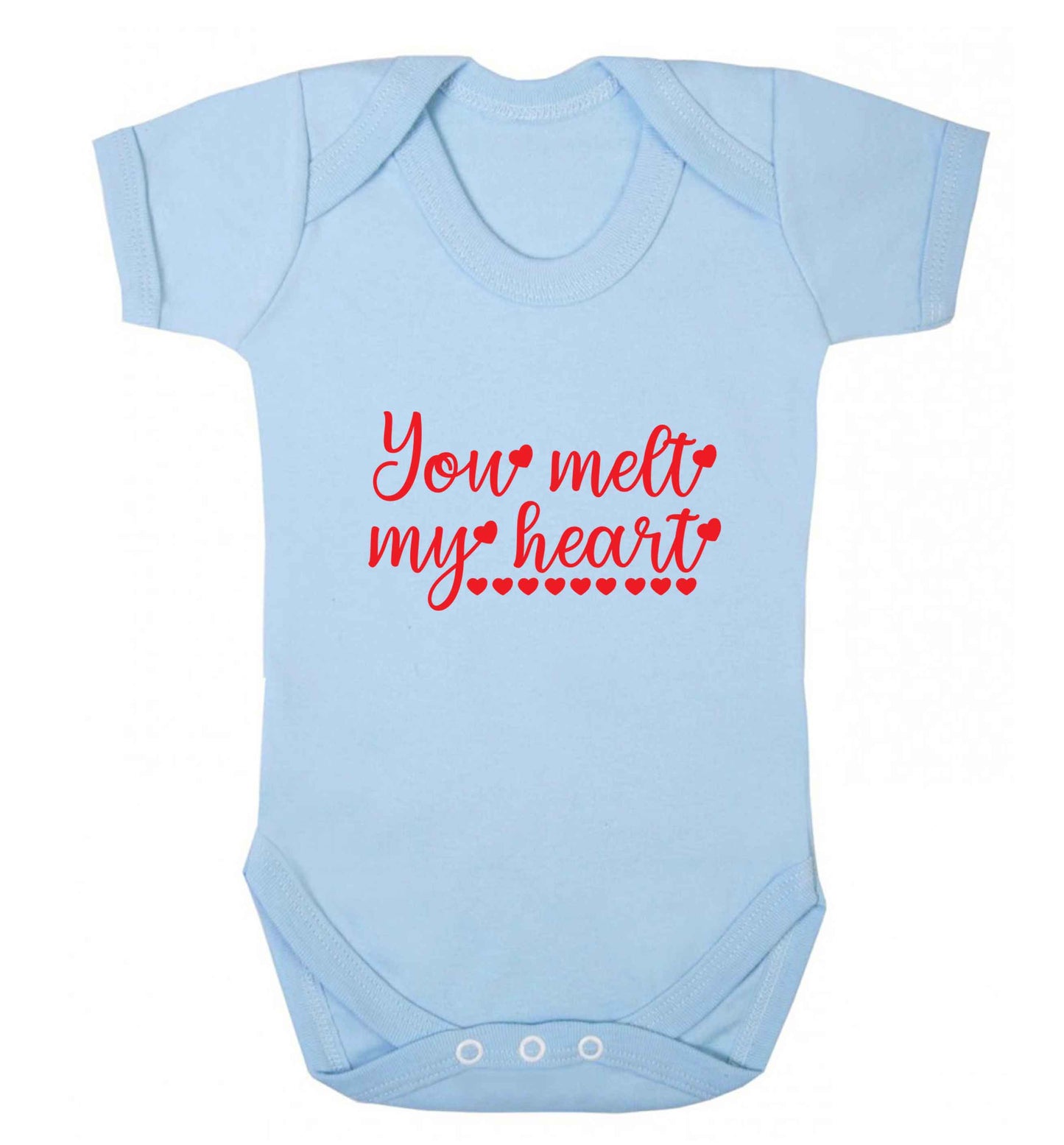 You melt my heart baby vest pale blue 18-24 months