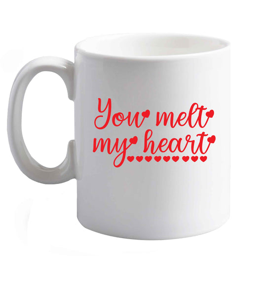 10 oz Favourite Type Pan Pancake ceramic mug right handed