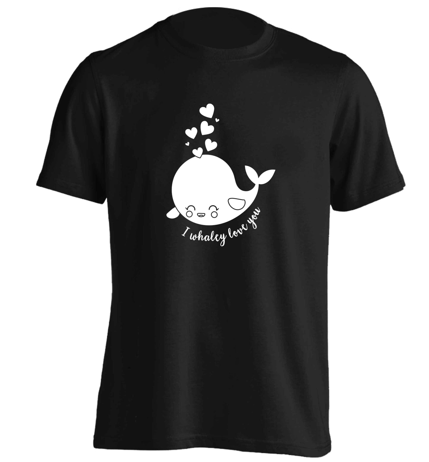 I whaley love you adults unisex black Tshirt 2XL