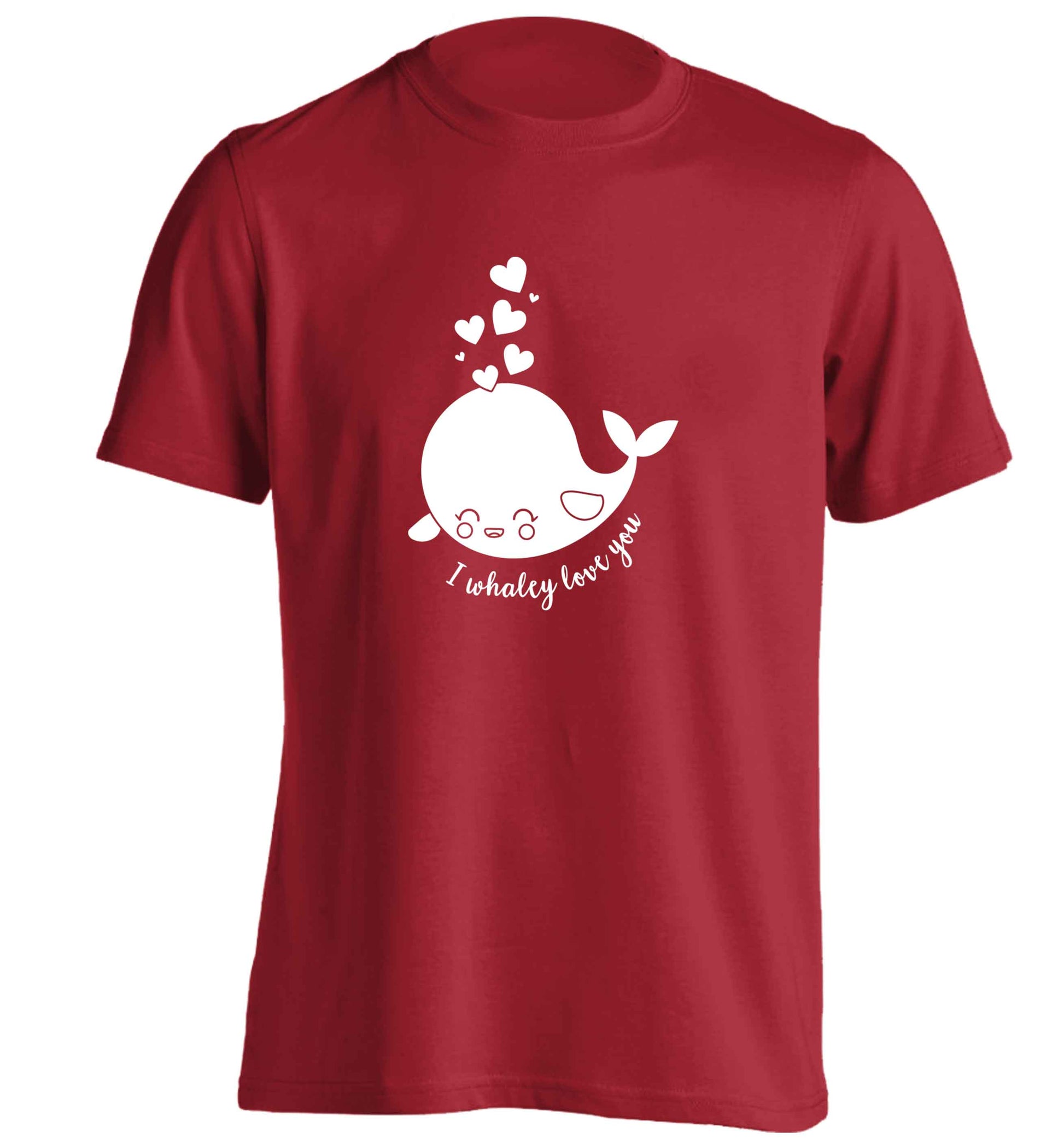 I whaley love you adults unisex red Tshirt 2XL