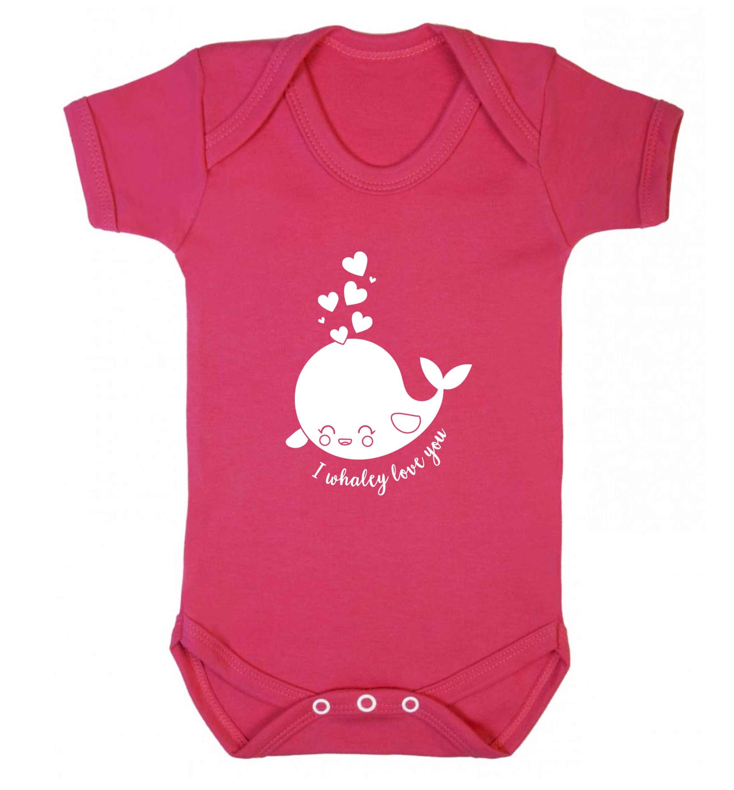 I whaley love you baby vest dark pink 18-24 months