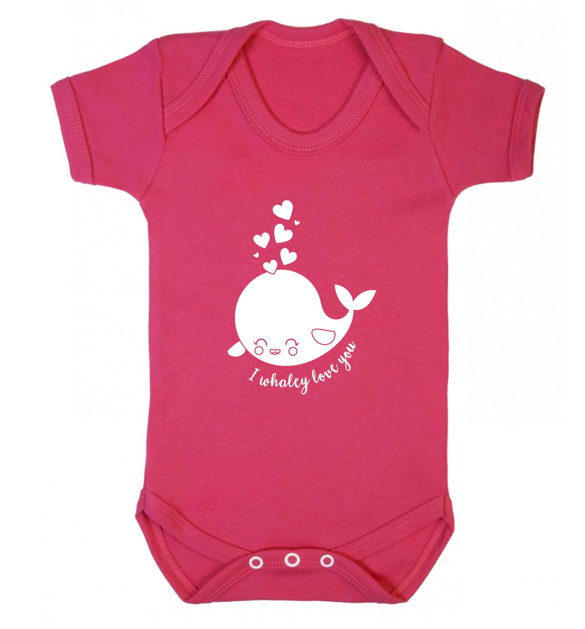 I whaley love you baby vest dark pink 18-24 months