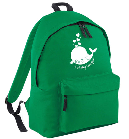 I whaley love you green adults backpack
