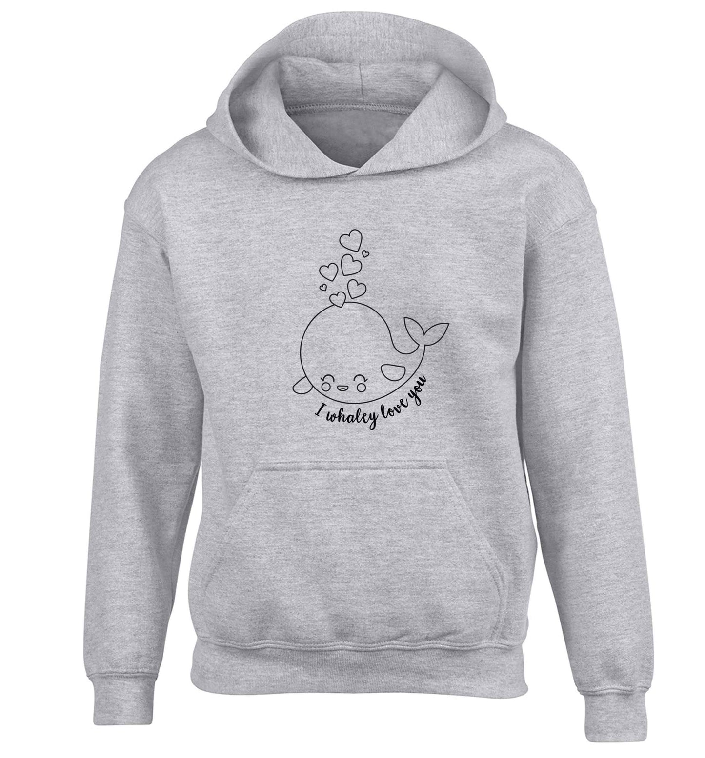 I whaley love you children's grey hoodie 12-13 Years
