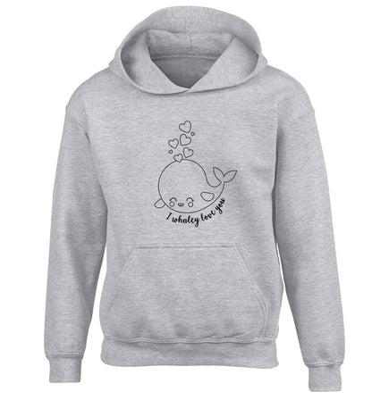 I whaley love you children's grey hoodie 12-13 Years