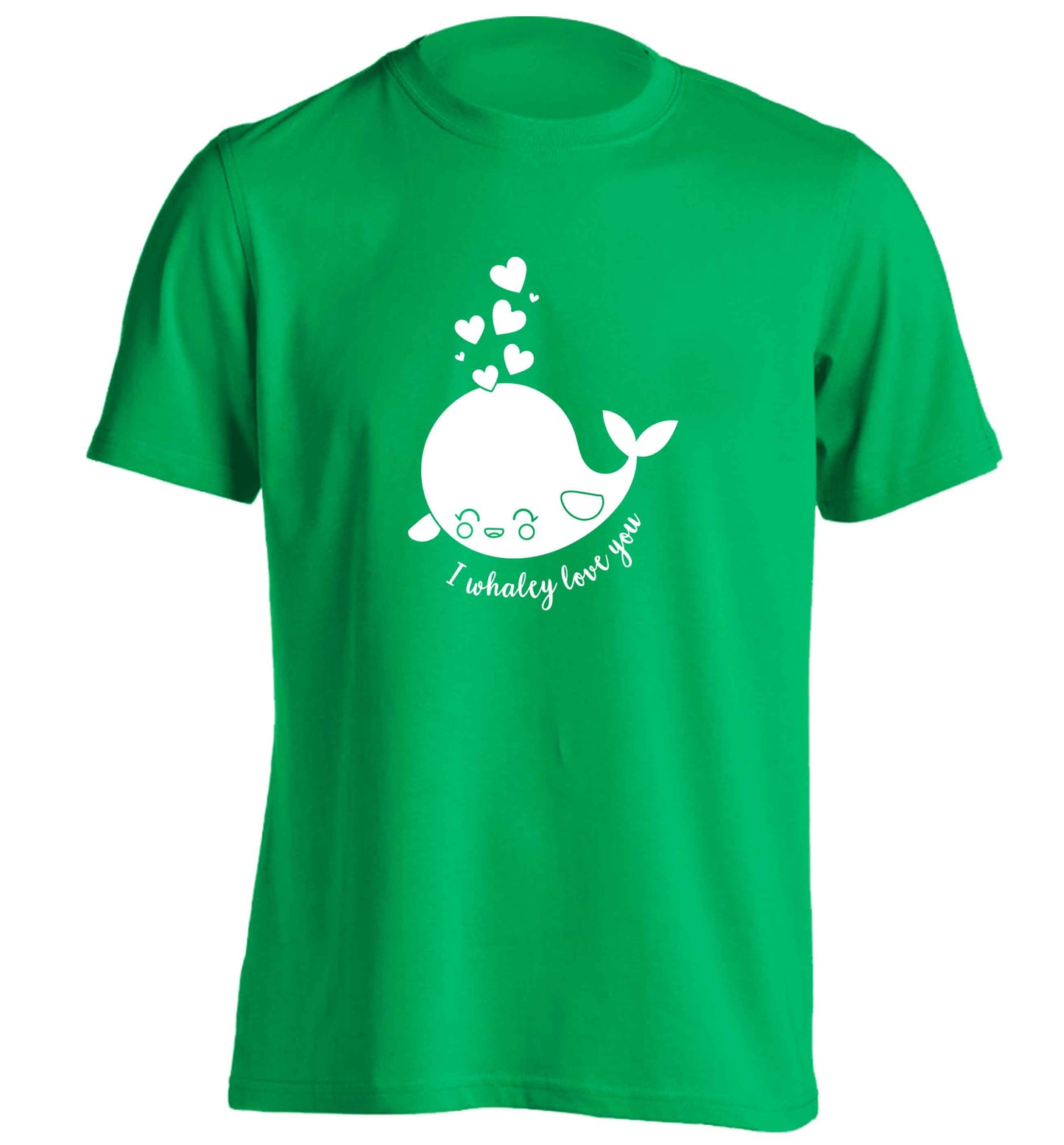 I whaley love you adults unisex green Tshirt 2XL