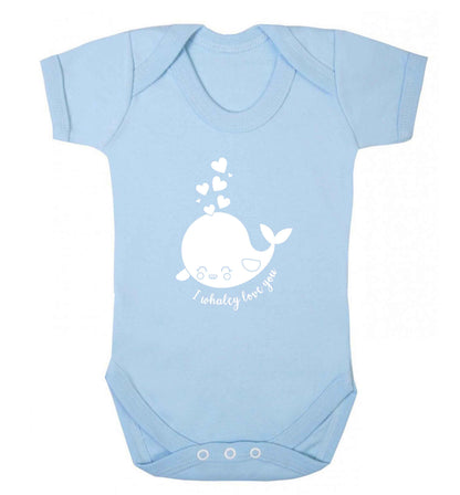 I whaley love you baby vest pale blue 18-24 months