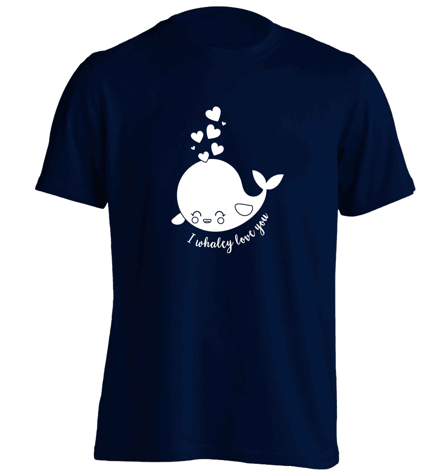 I whaley love you adults unisex navy Tshirt 2XL