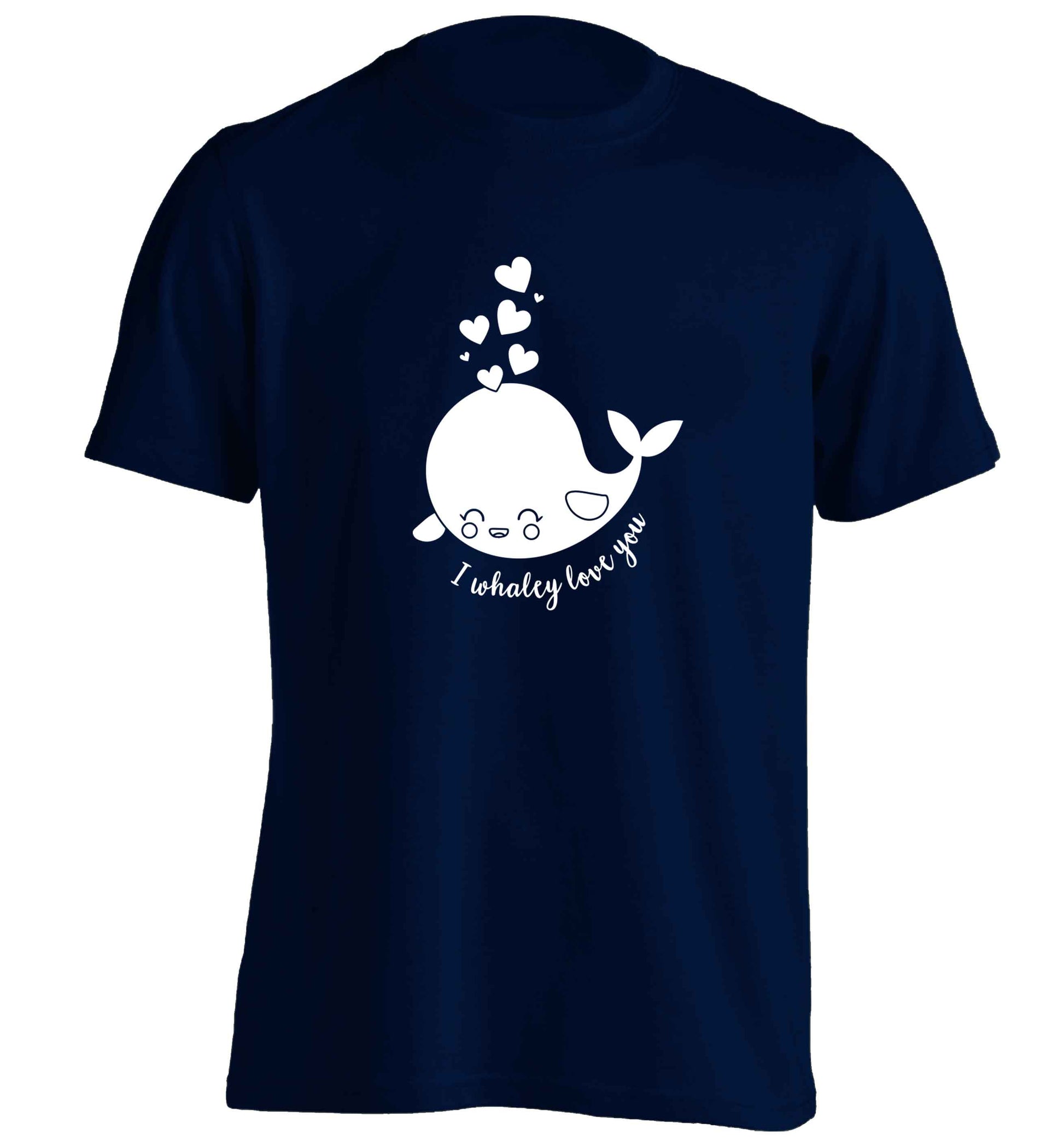 I whaley love you adults unisex navy Tshirt 2XL