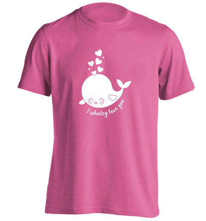 I whaley love you adults unisex pink Tshirt 2XL