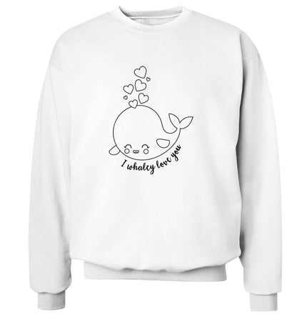 I whaley love you adult's unisex white sweater 2XL