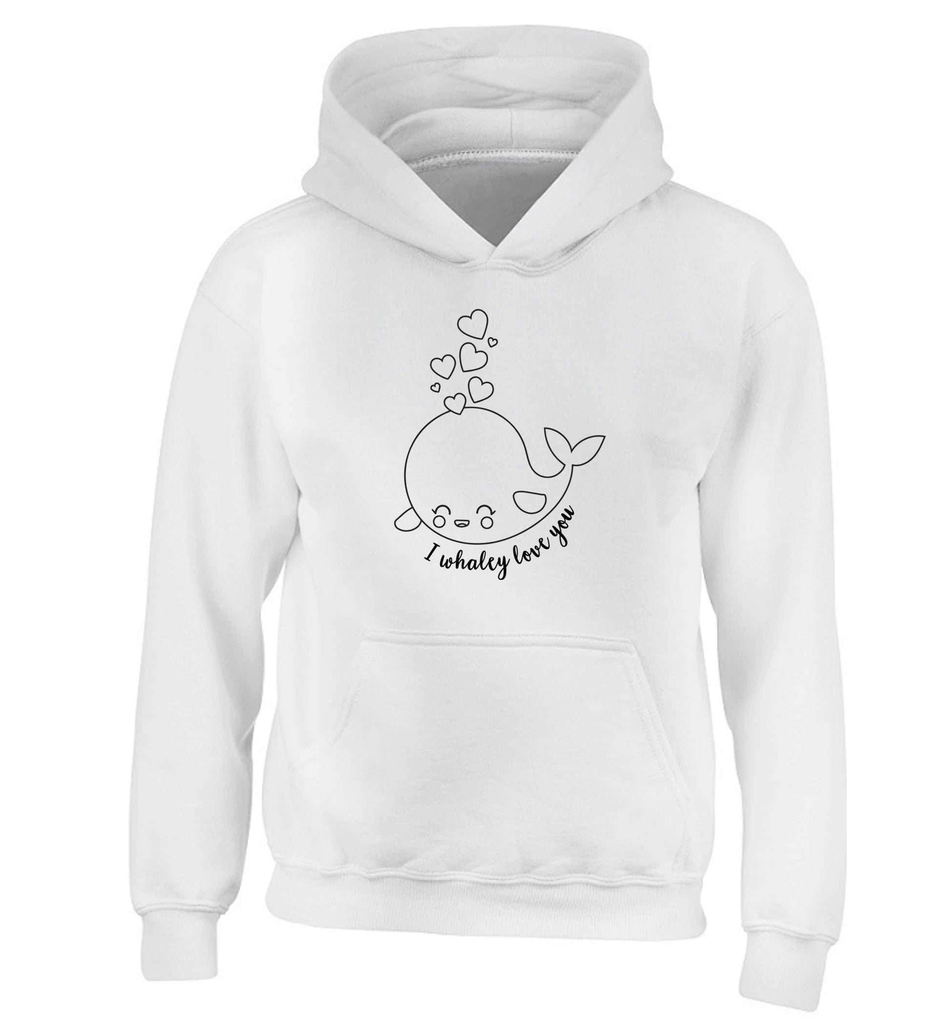 I whaley love you children's white hoodie 12-13 Years