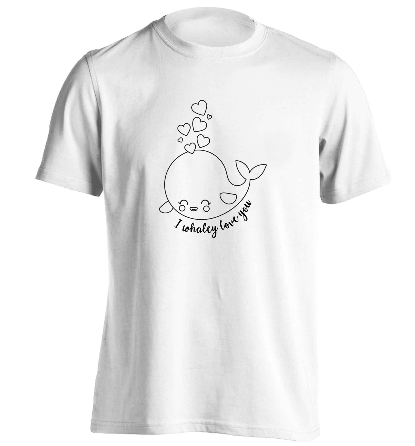 I whaley love you adults unisex white Tshirt 2XL