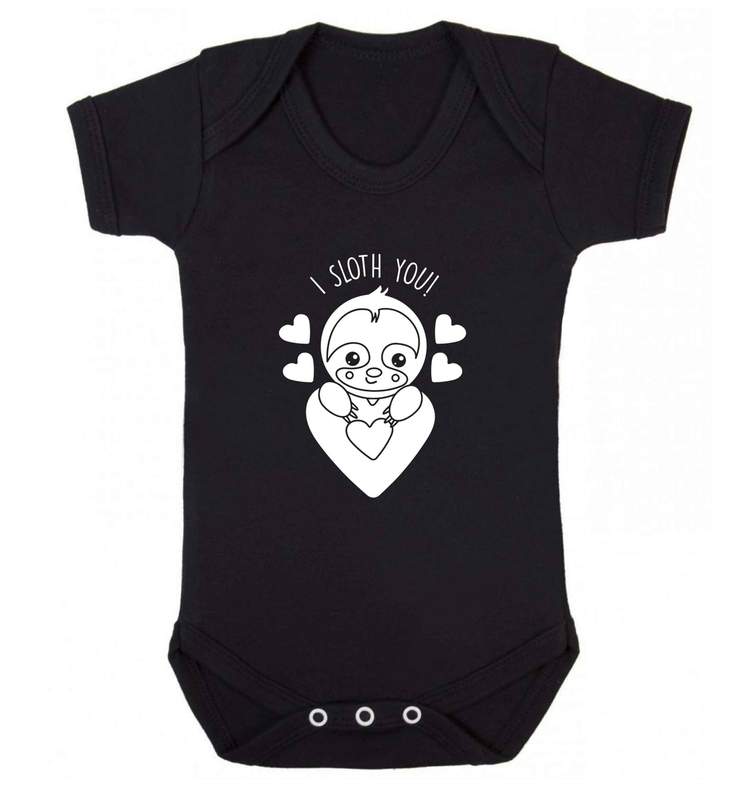 I sloth you baby vest black 18-24 months